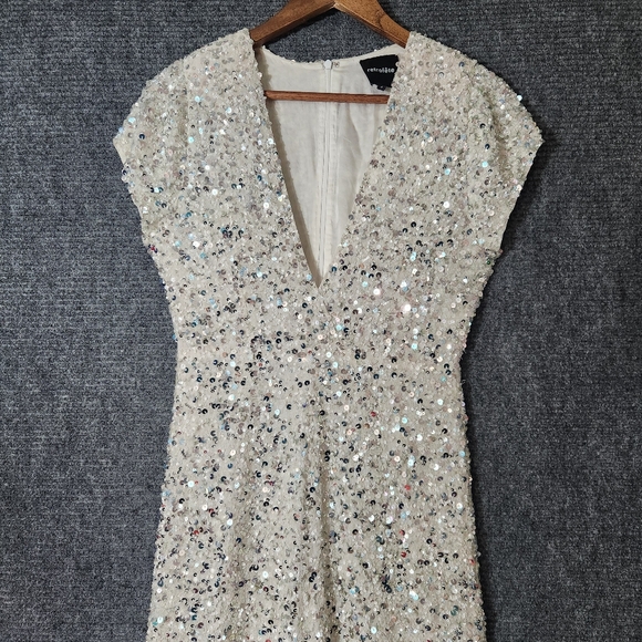 Retrofête Sequin Plunge Neckline Jumpsuit Size S - Picture 3 of 16